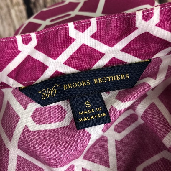 Brooks Brothers Pink Geometric Tunic Top Sz S - Picture 8 of 8